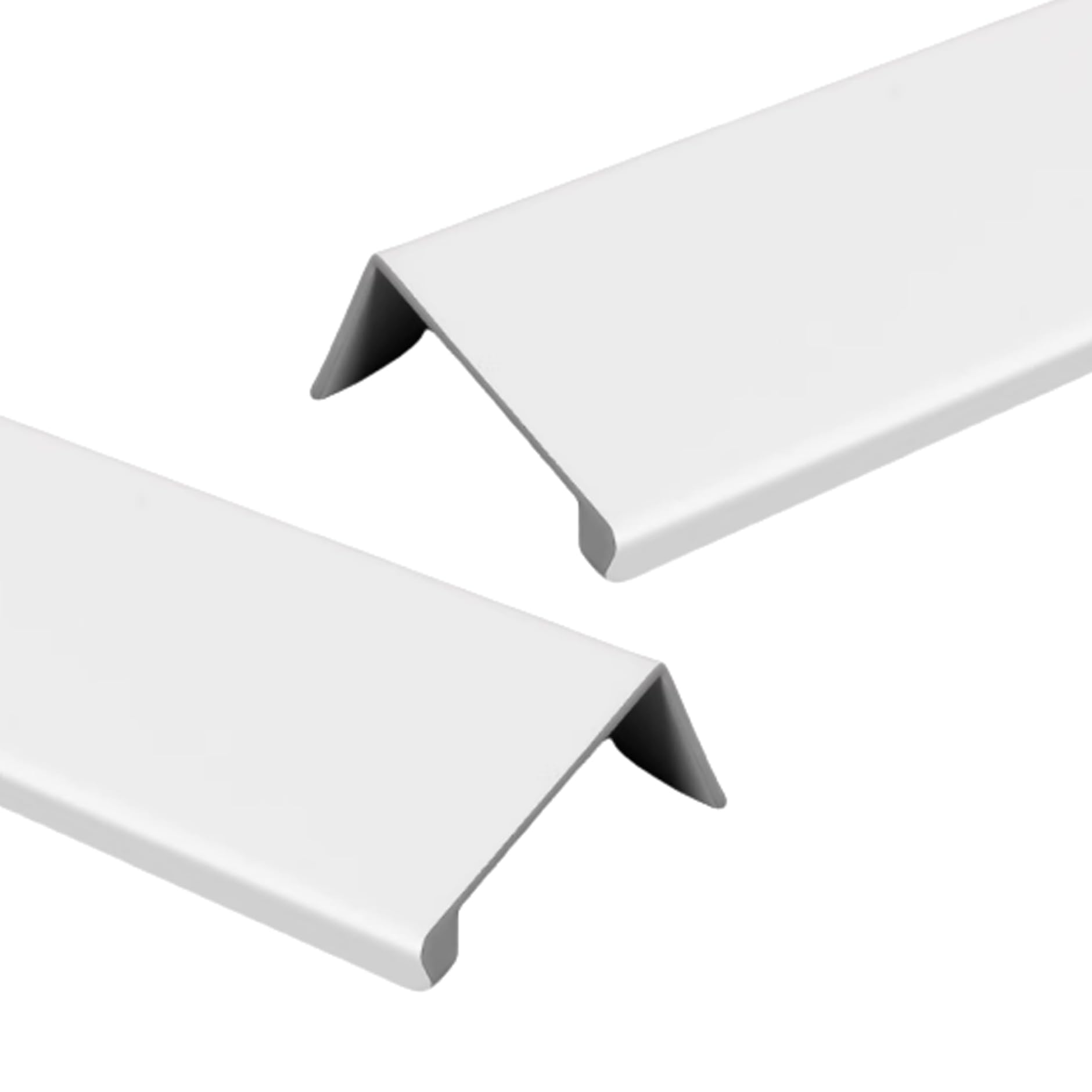 JIALUO0318 Invisible Handles Aluminium Alloy Furniture Pull Concealed Pull Kitchen Cupboard Handles Finger Edge Pull Door Knob Cabinet Drawer Handle 2 Piece (White,Length 400mm)