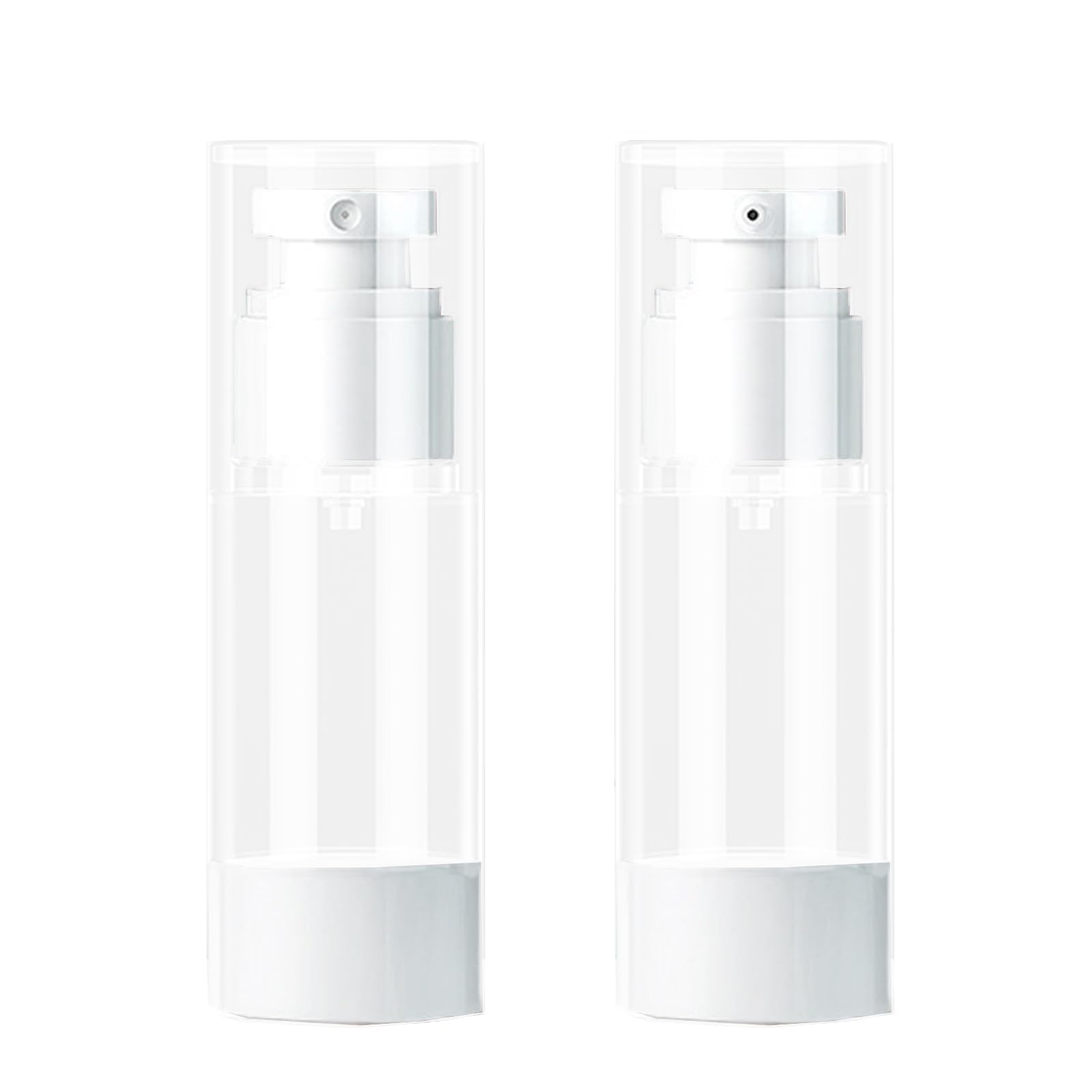 Uraoiac 30ml Clear Airless Cosmetic Cream Pump Bottle & Spray Bottle Travel Size Dispenser Refillable Containers/Foundation for Shampoo 2 Pack