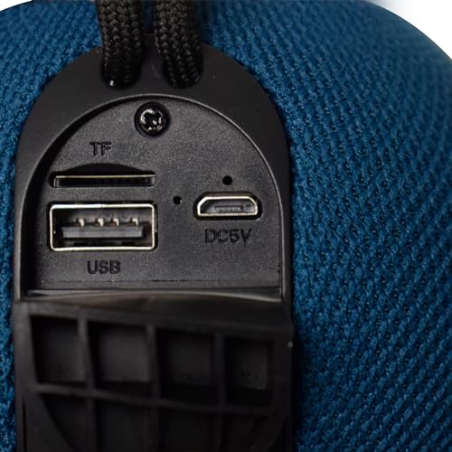 Image of Swiss Military Musica Blue Wireless Bluetooth Speaker, Bluetooth 5.0, 8W Output USB /TF Card /FM /BT /TWS Play Modes, Portable Design, Rich Sound & Deep Bass, Ideal for Home, Travel & Outdoor Use