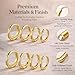 Gokeey Gold Earrings for Women Men, 14k Gold Plated Hypoallergenic Small Hoop Earrings Jewelry, Gold Huggie Hoops Earrings Set Lightweight Cartilage Earrings Gifts 4 Pair