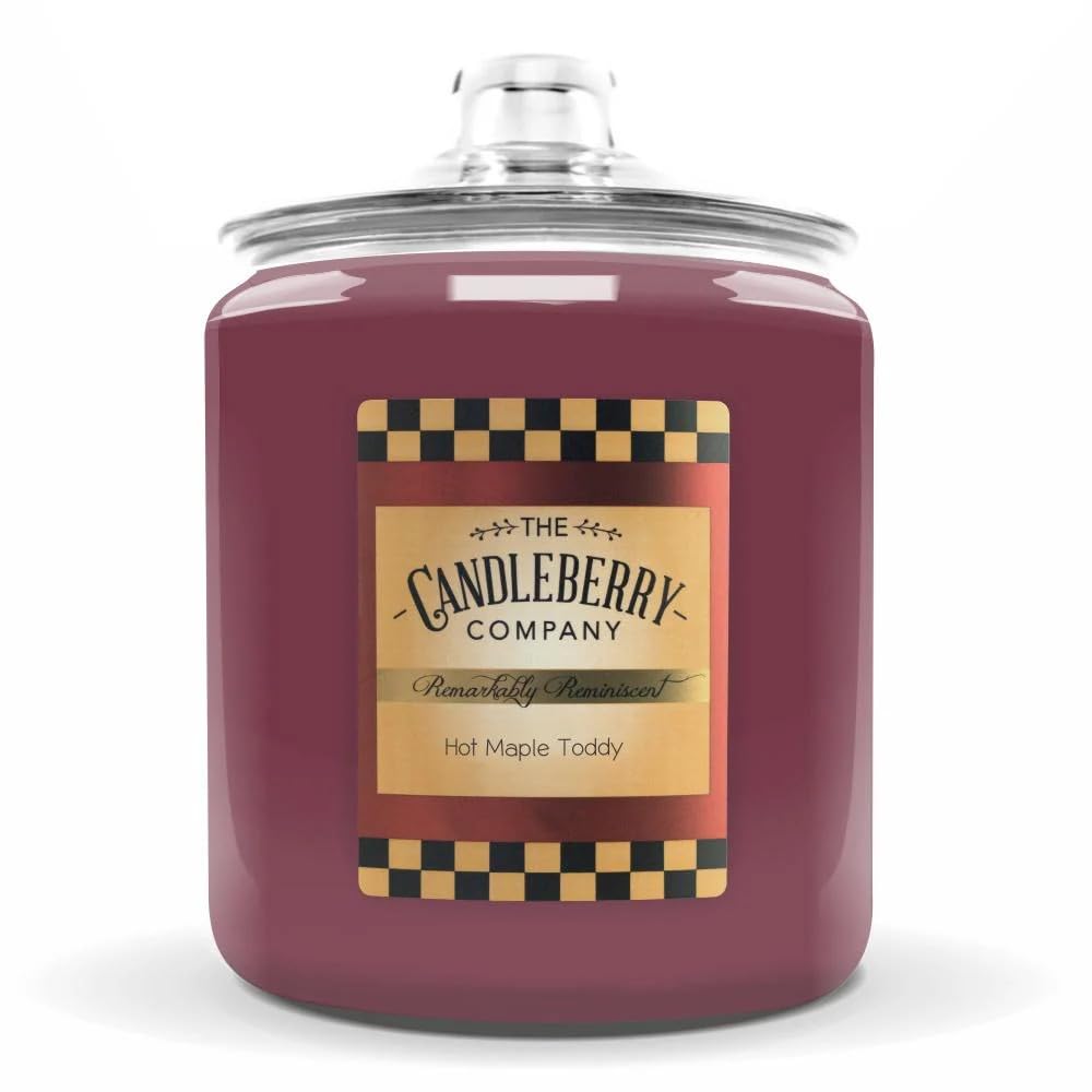 Candleberry Candles | Hot Maple Toddy Giant Candle | Best Candles on The Market | Hand Poured in The USA | Highly Scented & Long Lasting | 400 Hours Burn Time