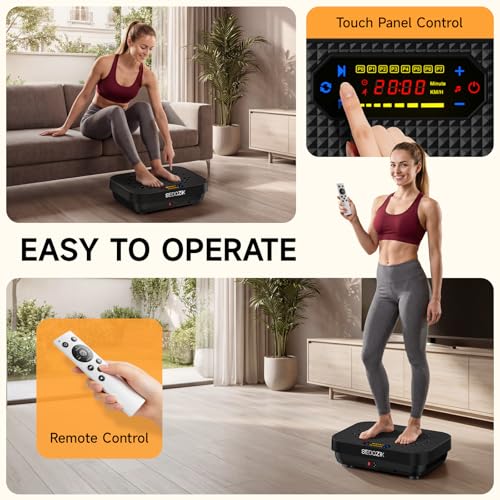 SEDOZIK 450 lb Single-Motor Vibration Plate with Resistance Bands — view 8