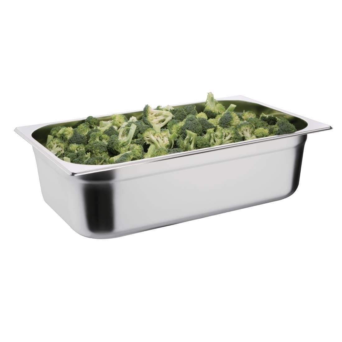 Vogue Bac Gastronorme 1/1, Bac Inox, Profondeur : 150 mm, Capacité : 20 Litres, Récipient de conservation des aliments chauds et froids, Compatible Bain Marie, Couvercle vendu séparément, K924