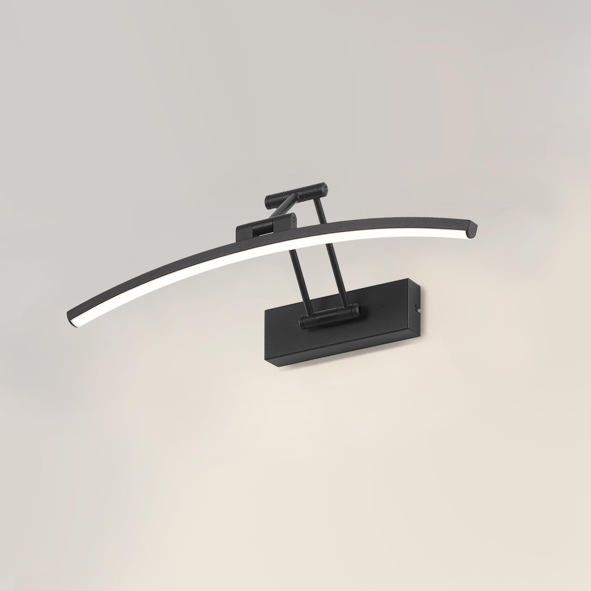 LED Specchio Lampada 10W 720 Lumen Bagno Bianco Neutro 4000K IP44 Impermeabile No Flicker 230V (Nero, 40CM)