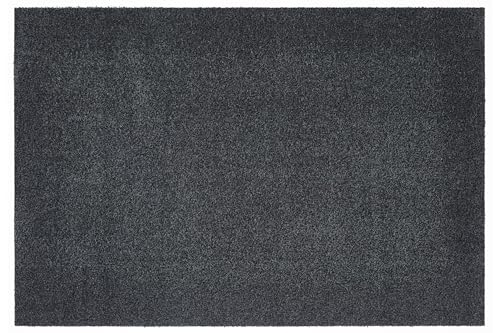 andiamo Fußmatte Samson – waschbare Fussmatte innen – rutschfeste und saugfähige Schmutzfangmatte aus Baumwolle – pflegeleichte Türmatte 60 x 100 cm cm, Anthrazit