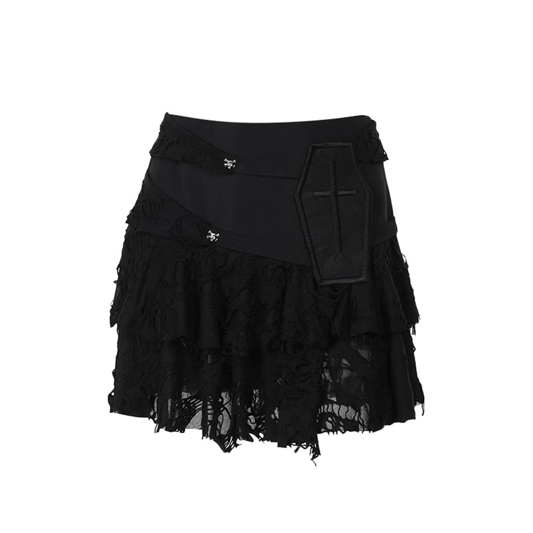 ボトムスその他 [NICEGHOSTCLUB]FFATS PLEATS LAYERED SKIRT PANTS_BLACK(NG2E ffats pleats layered skirt pants[grey] - niceghostclub