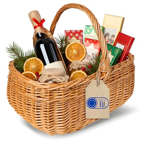 Creative Home Einkaufskorb Weidenkorb mit Henkel Picknickkorb | 36 x...