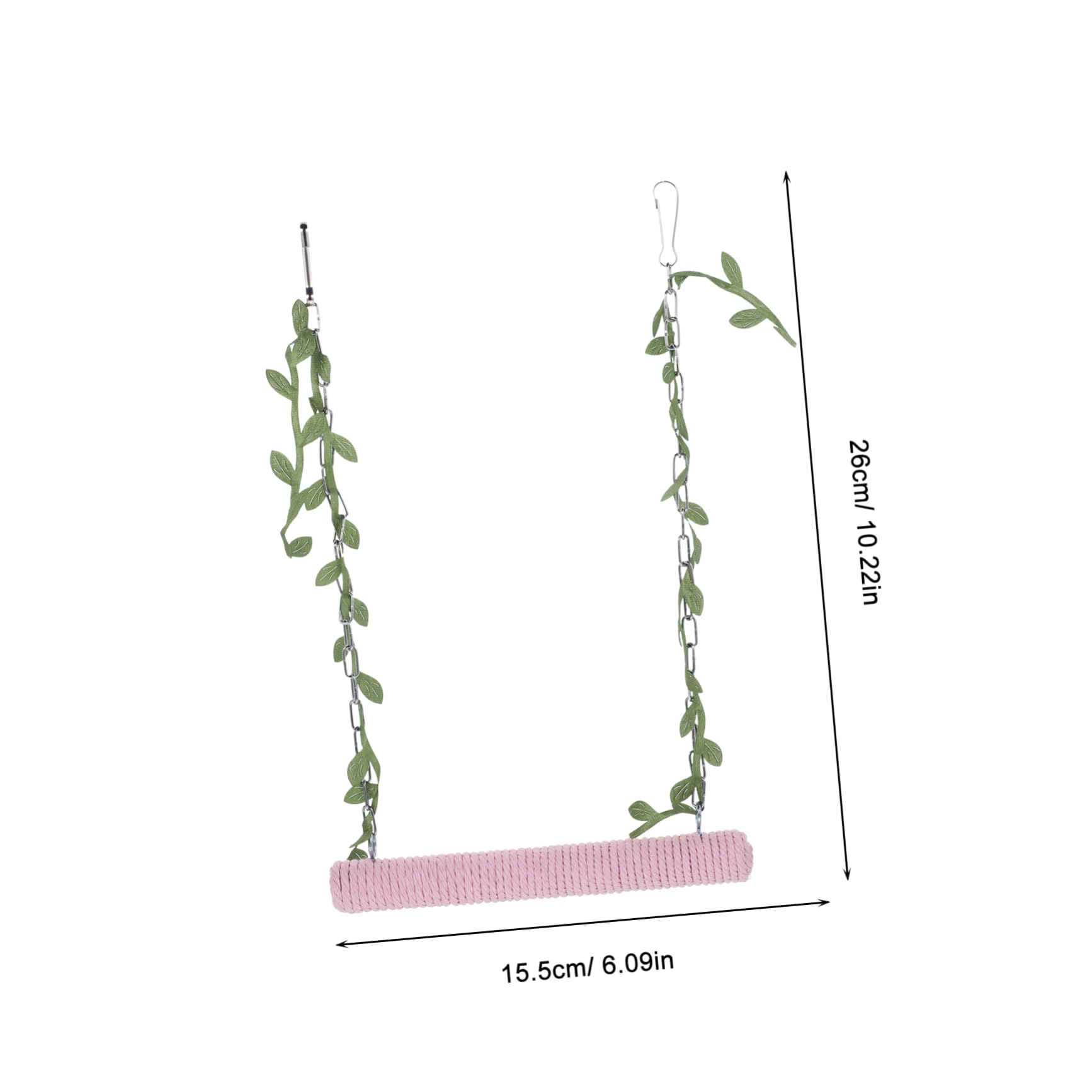 VANZACK 5pièces Balancoire Bois pour Oiseaux Perchoir Suspendu Bois pour Perruches Perroquets Et Cacatoès Jouet Activité Naturel pour Cage à Oiseaux