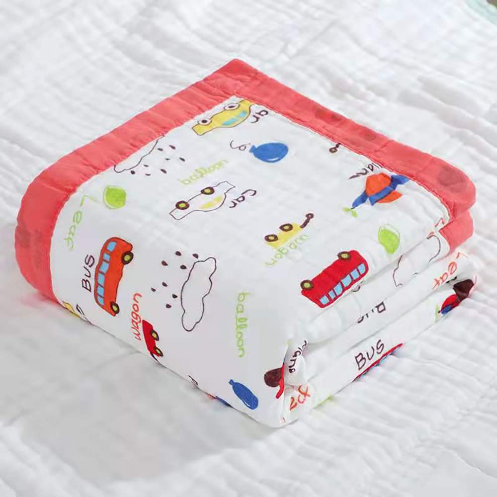 Tickle Tums- 100% Cotton 6 Layer Super Soft Muslin Blanket for Kids Baby Infants Size - 110cm x110 cm 0-4 Years