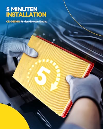 Fesuda Air Filter Car, Filtro de aire for 1500 Crew Cab Pickup 2015-2017, RAM 1500 Crew Cab Pickup5.7 4WD 2007-2010, RAM 1500 Pickup 1986-1988, RAM 1500 Pickup 2010-2014, OE 3 3-224 7 US