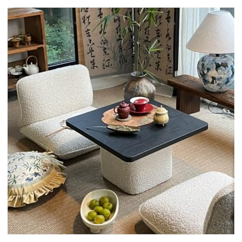 Mesa de centro bajas de madera con acabado artesanal oriental 3