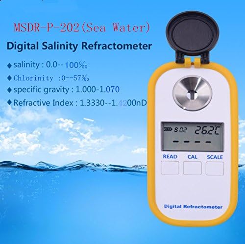 Seawater Digital Refractometer Saltwater Digital Salinity Refractometer Brix Digital Brix Refractometer Digital Refractometer Salinity 0-50.0% Accuracy0.2% Automatic Temperature Compensation