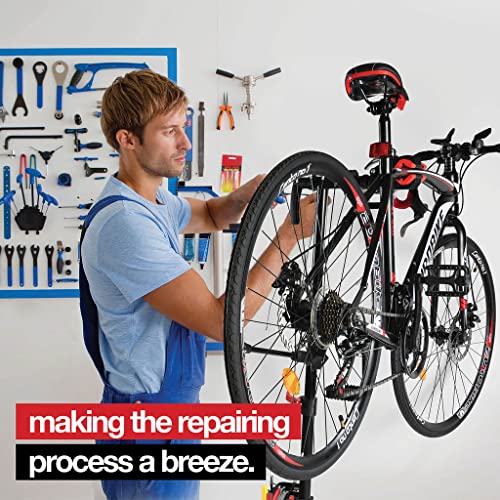 Bike Repair Stand - Foldable Home Bike Stand For Maintenance Of Road Bike & Mountain Bike - Height Adjustable Portable Bike Work Stand - Single Bicycle Repair Stand With Quick Release Mechanism #TOP1