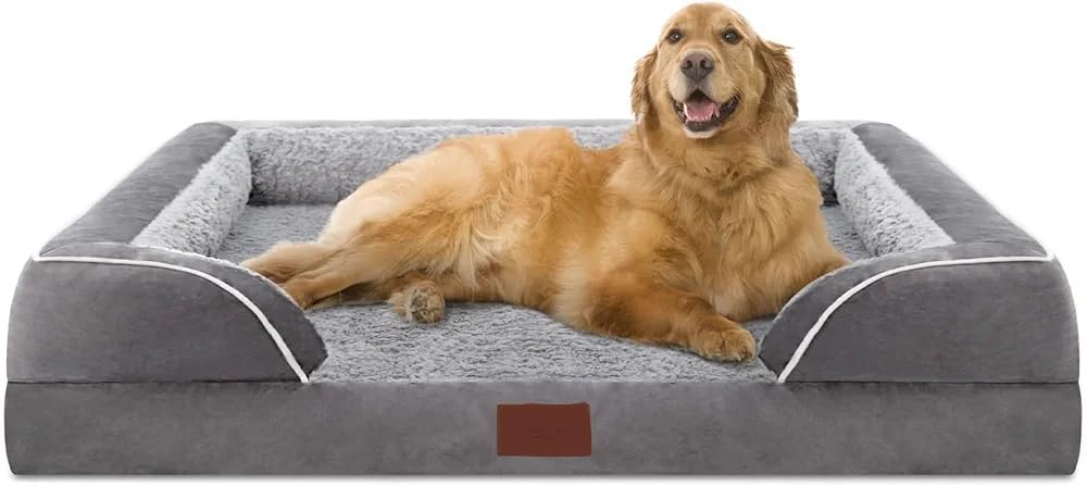 ROYALS RORE Dog Beds Orthopadic XXL Bed Waterproof Layer for Labrador, Bulldog, Retriever, Poodle, Large Breed Dog Bed 47X29X4 (Grey) (B0CTKMVZJB) Amazon Price History, Amazon Price Tracker