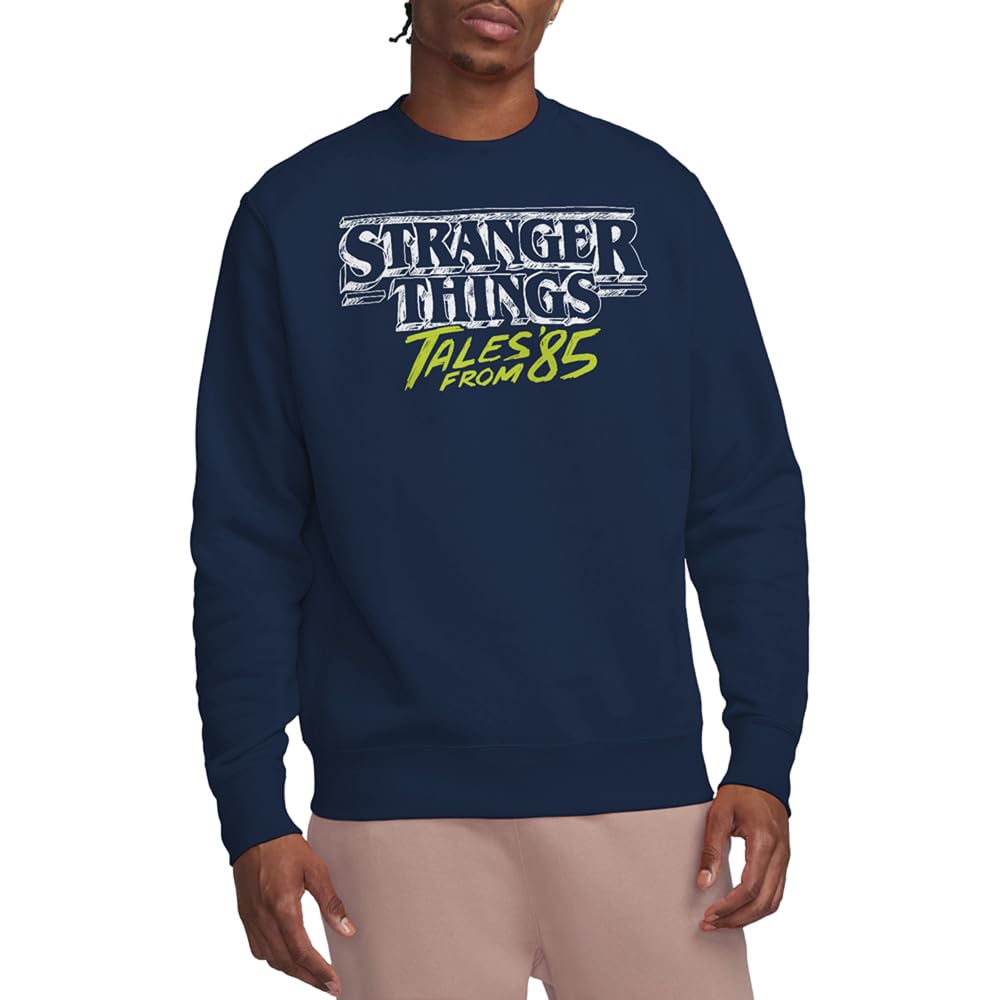 Stranger Things Tales From 85 Two Tone Logo Unisex Sweatshirt, Navy, Medium