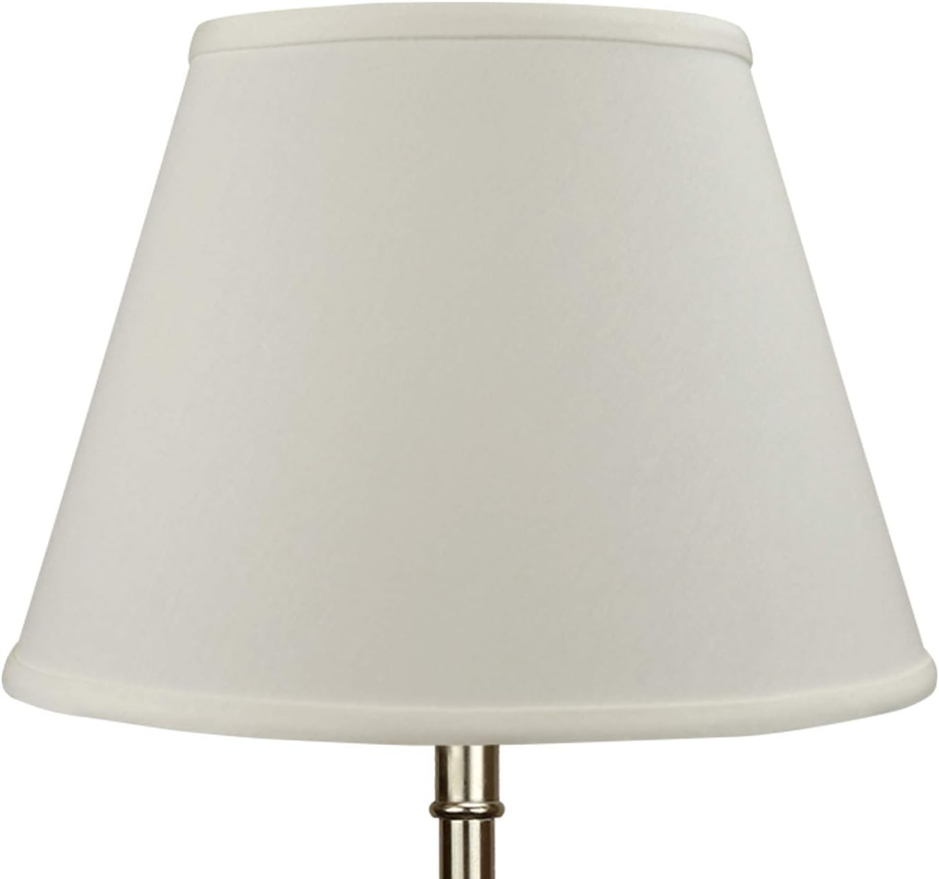 FenchelShades.com Lampshade 8" Top Diameter x 14" Bottom Diameter x 10" Slant Height with Washer (Spider) Attachment for Lamps with a Harp (Linen Cream)