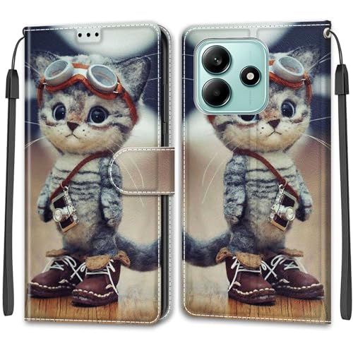 Custodia Portafoglio Per Xiaomi Redmi Note 14 Pro 5G Con Supporto | Design Gatto E Gattino | Copertura 360° In Pelle PU Con Slot Per Carte - 2