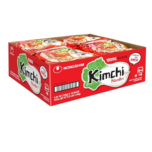 Nongshim Ramen Noodles, Gourmet Instant Ramen, Premium Microwavable Noodle Soup, Kimchi, 4.2 Ounce (Pack of 16) image 3