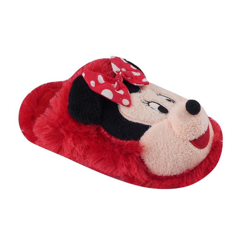 CAPICHINO Mickey Mouse Toddler Boys Plush fur Slippers with 3D Ears (4 Years)(Red) (B0DC22HPPK) Amazon Price History, Amazon Price Tracker