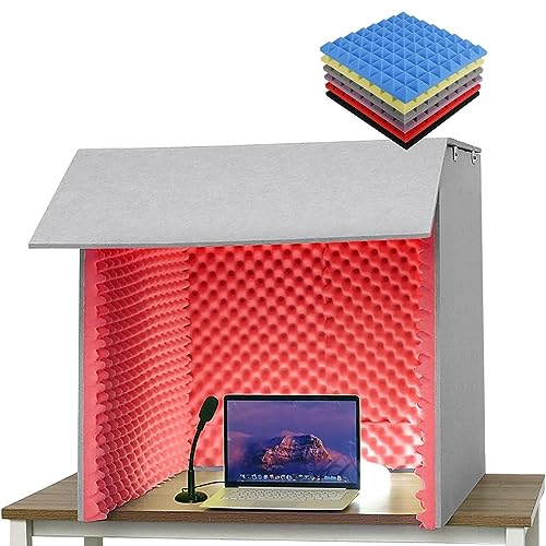 Boîte d'isolation de microphone et cabine vocale portable de bureau