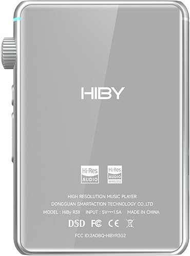 Miniatura 2 de HiBy R3 II (Gen 2) Reproductor de audio sin pérdida de alta fidelidad - Portátil con Bluetooth, WiFi, DSD, PCM, transmisión MQA, Dual ESS ES9219C,