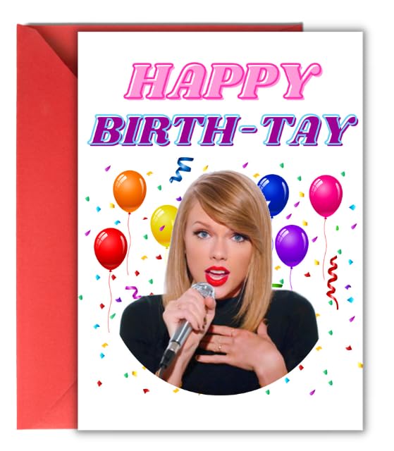 Taylor Swift Card - Taylor Swift Birthday Card - Funny Happy Birthday Card, Birthday Card for Daughter, Birthday Card for BFF, Friend, Swifty Birthday Card