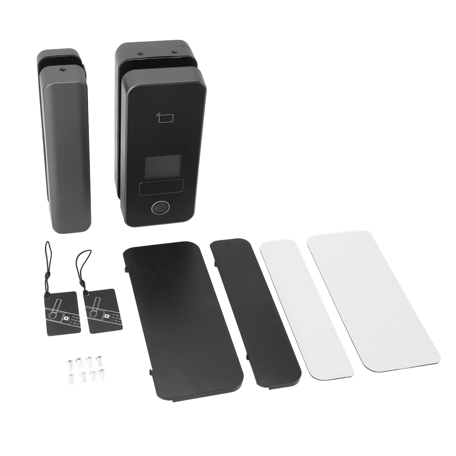 Lybunair Professional Electronic Glass Door Lock with Large Color Screen and Fingerprint Access for Single and Double Doors