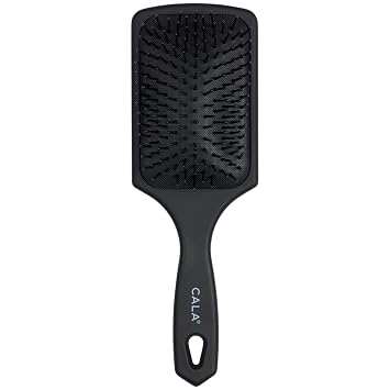 Cala Soft Touch Paddle Hair Brush Black - Shine Enhancing, Detangle, Anti-Breakage, Scalp Care - Unisex - All Ages, General Users