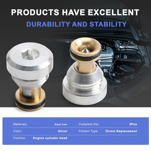 Image of 2PCS 059103175F 059103175A Oil Pressure Relief Valve Kit Compatible with VW Passat B5 Audi A4 Avant A6 A8 Quattro Skoda