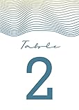 Fashnkart Wave Art Table carte numéro 1-100 Double face pour réception de mariage événement fête bébé douche anniversaire 5x7