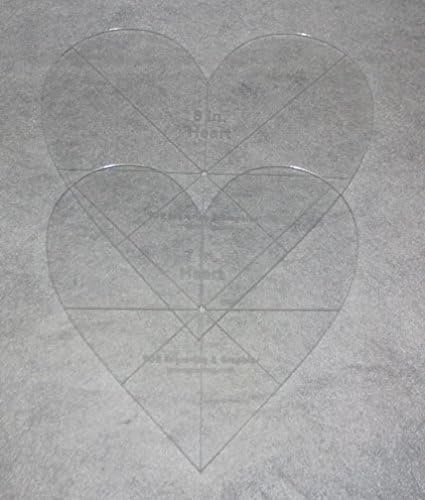 Heart Template 2 Piece Set. 7 Inch,8 Inch - 1/8 Inch Thick