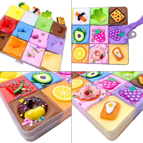 SIMUER Wolk Klei, Katoenen modder, DIY Fluffy Slime Fruit Schotel Slijm Groente Cake Slijm Modder Kinderen Intellectuele… - Image 5