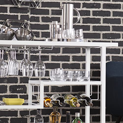 Holly & Martin Zephs Bar Cart White - Stylish Bar Cart For Home - Utility Carts With Wheels #TOP5