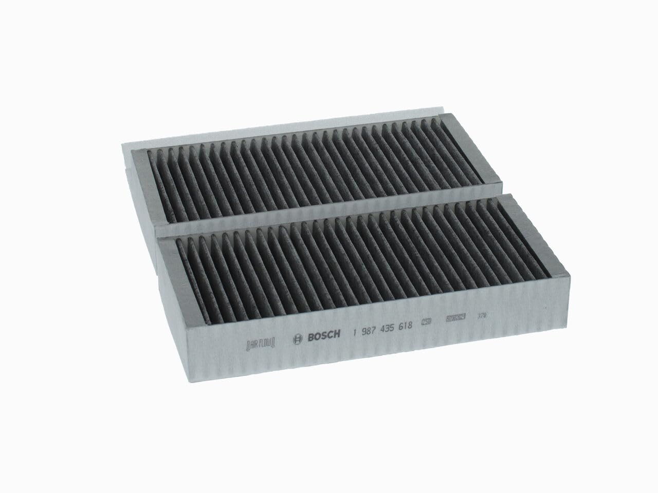 Bosch R5618 Filtre d'Habitacle à Charbon Actif de Remplacement - Contre les Mauvaises Odeurs, le Pollen et la Poussière pour un air plus pur à l’Intérieur du Véhicule - Jeu de 2 Filtres