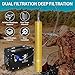 TUXING 4500Psi Air Compressor filter,Pcp Water Oil Separator Molecular Sieve Diving Separator with 8mm Female and Male Quick Connector for Pcp Air Rifle Scuba Tank Charging L350*OD49*ID36mm Gold