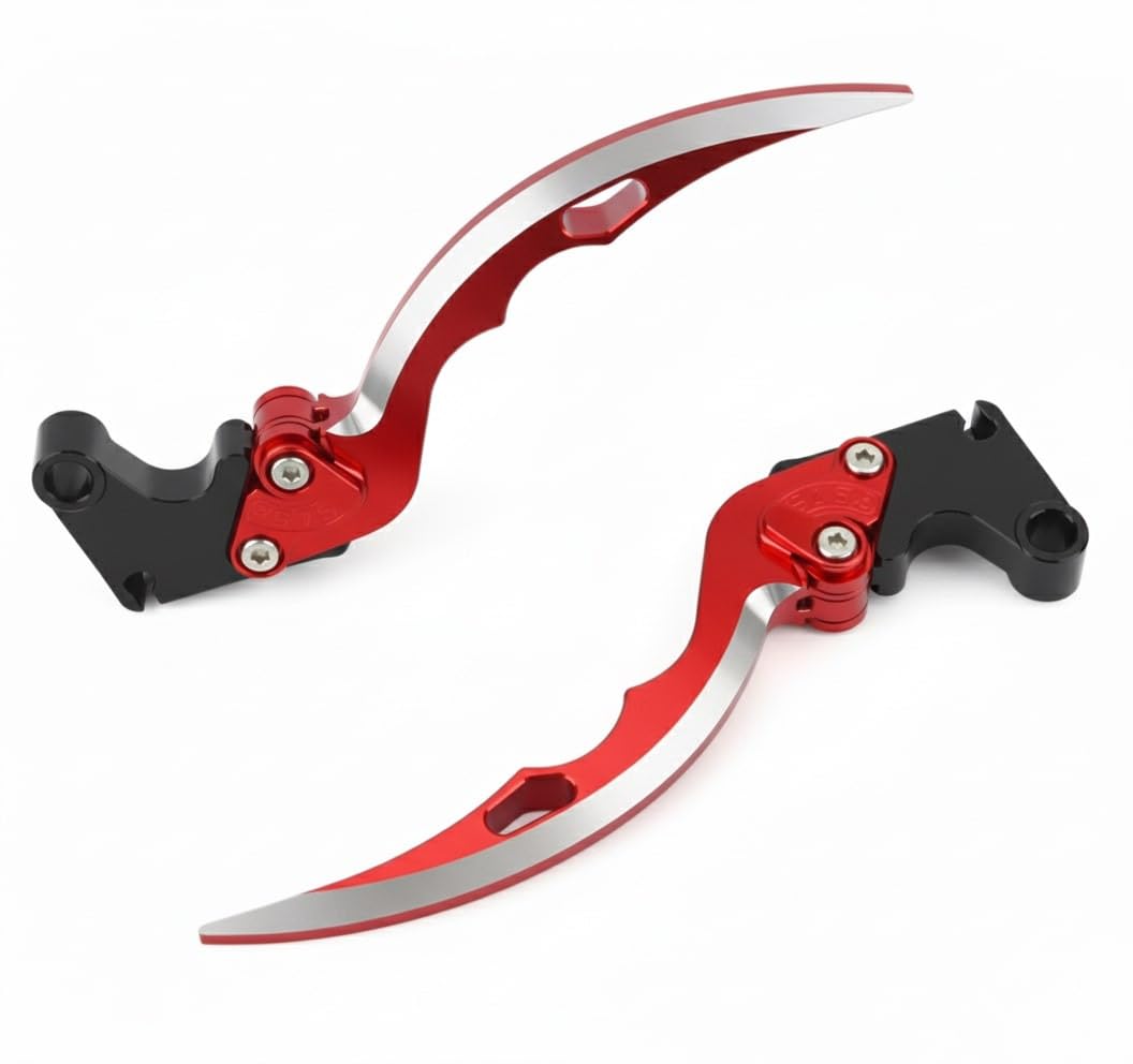 RudraRidez Bike Motorcycle Aluminum Blade Brake Clutch Levers/Break Lever for Bike Red AB-12 Compatible with All Bajaj-image-7