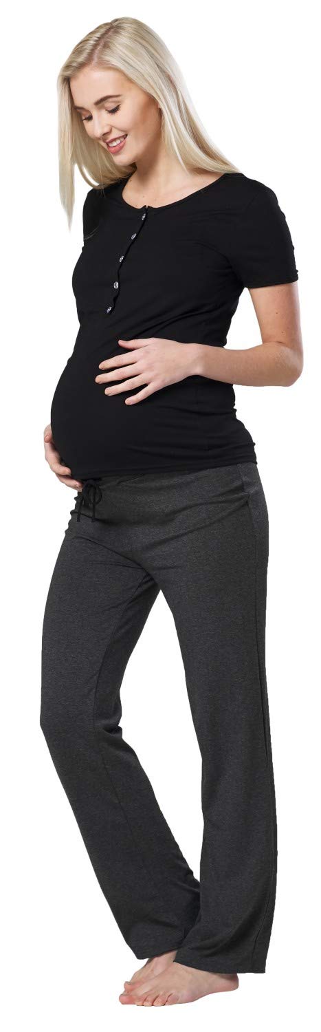 Happy Mama Womens Maternity Nursing Pyjama Set Long Pants Top