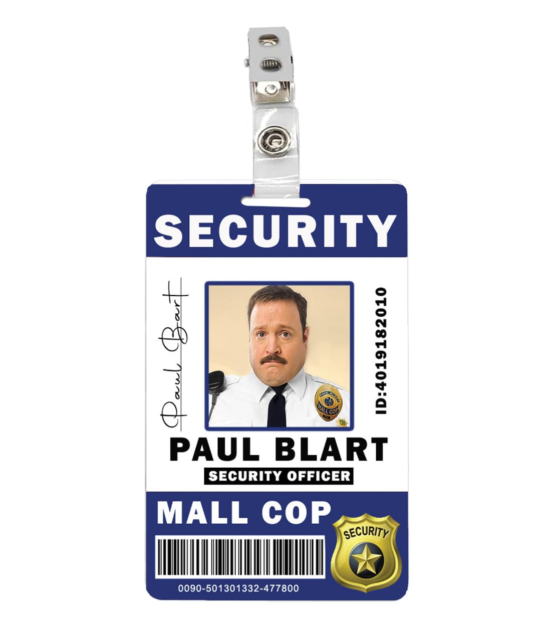 Mall Cop Paul Blart Security ID Badge PVC