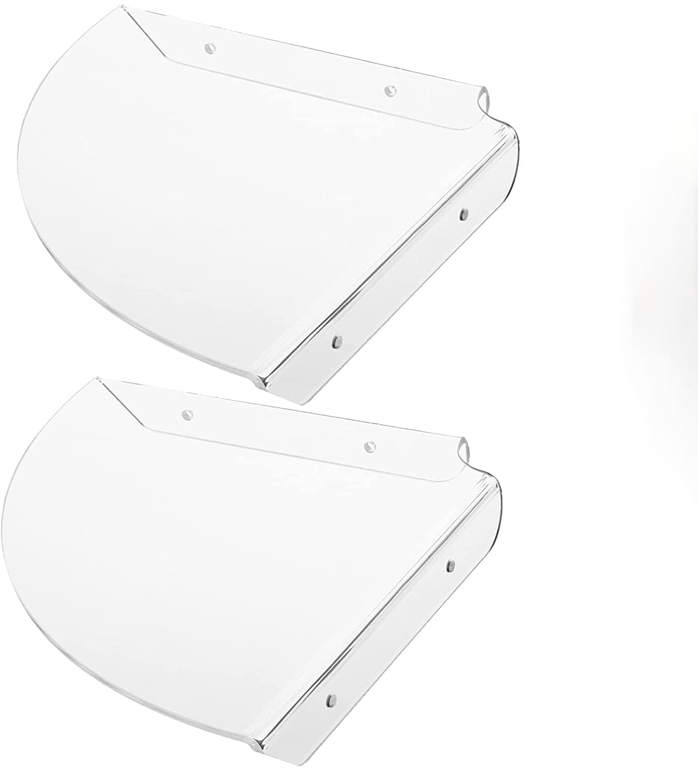 Acrylic Wall Mounted Invisible Corner Shelf, Floating Display Shelf for Bathroom Living Room Kitchen Bedroom (2pcs, Transparent)
