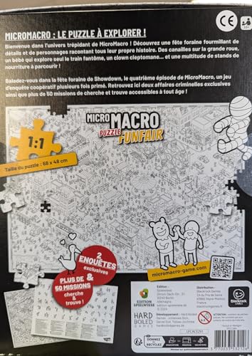 Stadtkrimis Exit Escape Stadtführung Blackrock – Puzzle MicroMacro – Funfair – 500 Teile – französische Version