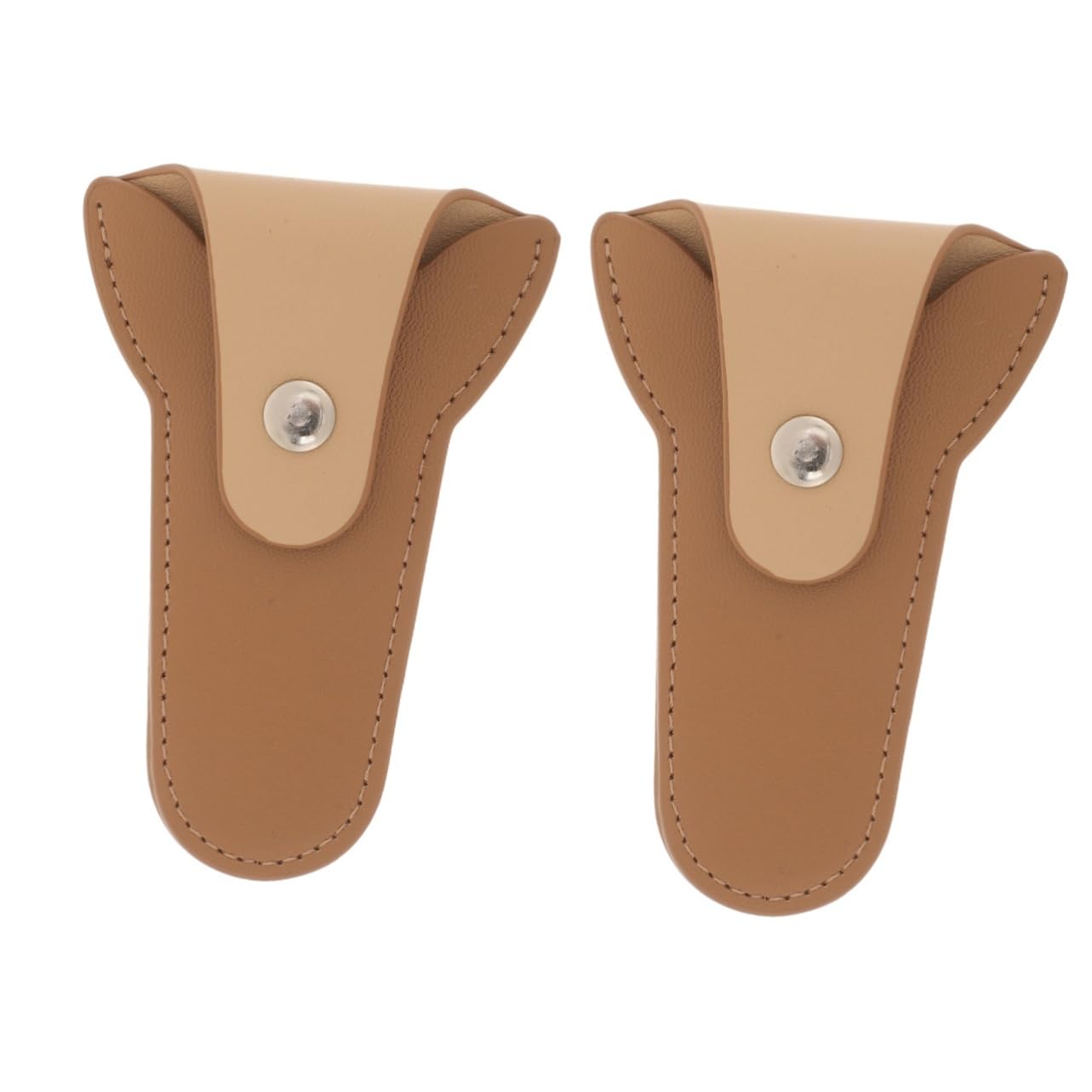 Homoyoyo 2pcs Cuticle Scissors Storage Bag Nail Scissor Nipper Case Manicure Kit Sturdy Leather Smooth Cutting