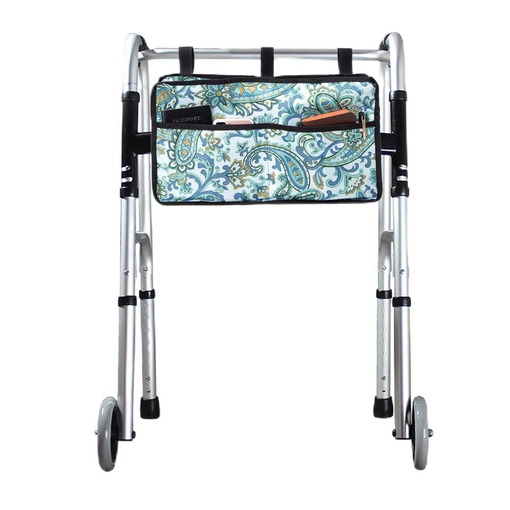 Walker Bag,Hands Free Walker Accessories Basket,Multi-Purpose Cell Phone,Water Bottle,Medicine Attachment Fits for Folding Walkers,Multiple Pockets