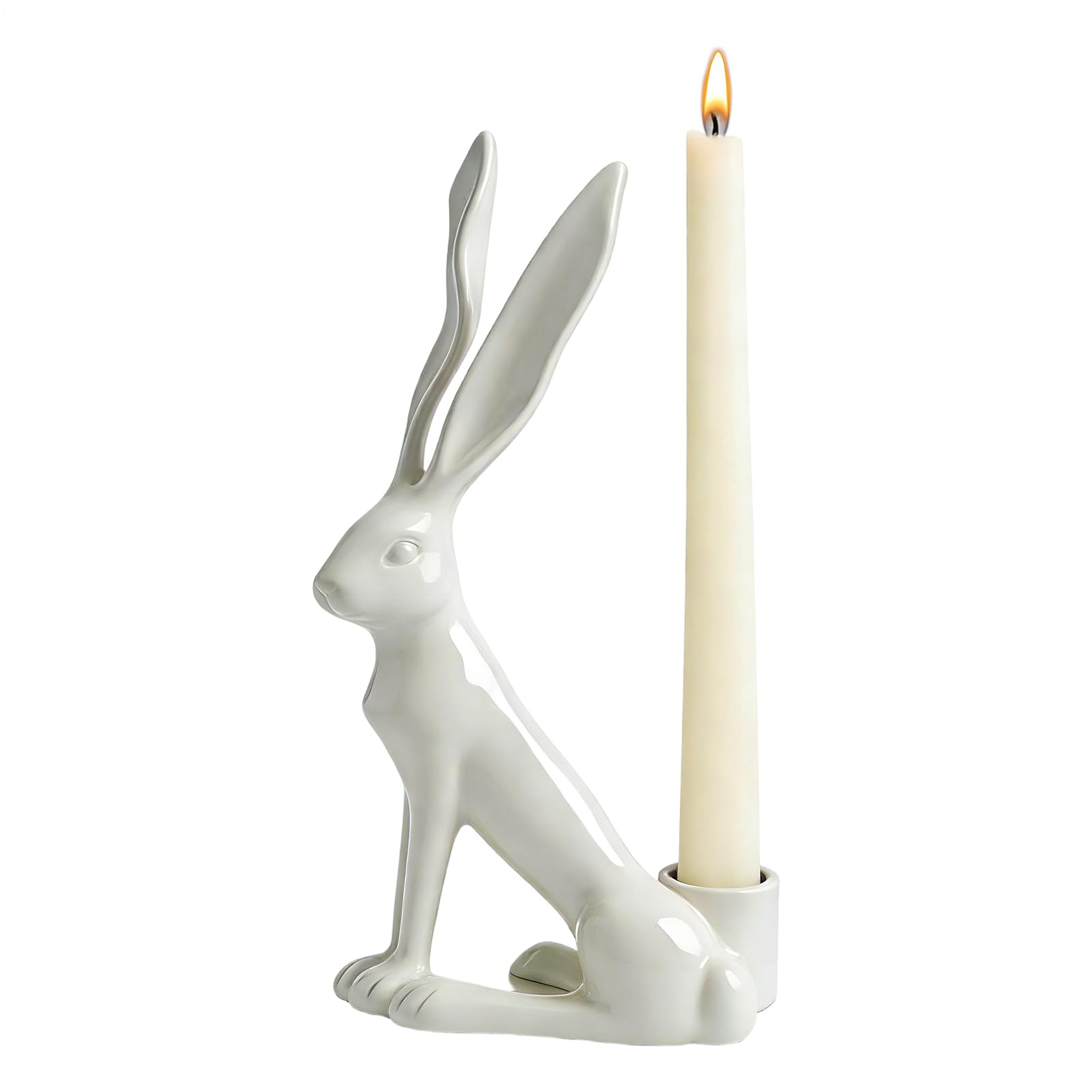 Bougeoir en lapin unique, idée cadeau déco pour fête de Pâques