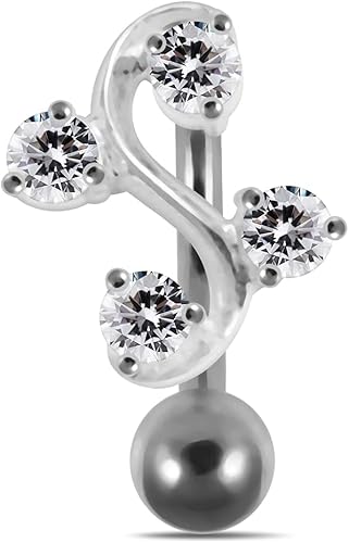 Fashion Mini Tetra inversa Bar 925plata esterlina con barriga de acero inoxidable Botón Anillos