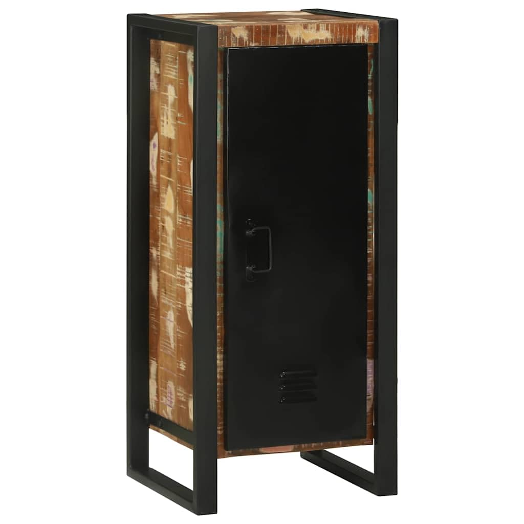 Juego de muebles de baño de 3 piezas, 40 x 35 x 90 cm, madera maciza renovada con marco de metal, diseño moderno para colgar y soporte para pequeños apartamentos y aseos