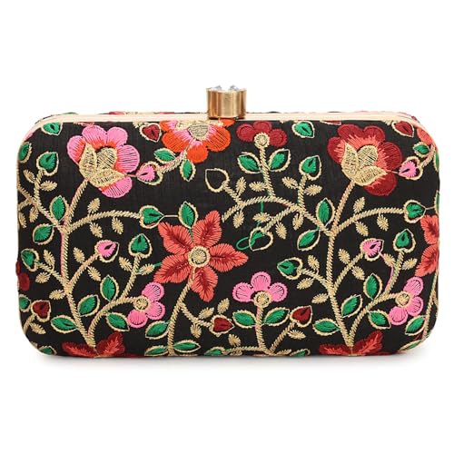 Image of LONGING TO BUY Hand Crafted Designer Box Clutch - Zari Embroidery For Women