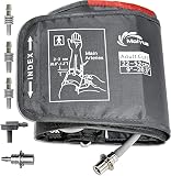 ✅ Diseño compatible - Manguito grande de recambio para el tensiómetro MAIYUE, pero también para la mayoría de los tensiómetros electrónicos de otras marcas.El manguito grande MAIYUE es compatible con la interfaz del tensiómetro ORMON. X7, X4, X3, M3, M4, M6, M300, M400 BP5350, BP5450, BP7200, BP7250, BP7900, BP5250, BP7350, BP7450,HBP-1120/1320; M-7173/7175T/7177/717X,U720J/728/721J/723/724J/725,J754/735/ 738/753,