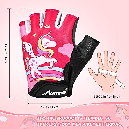 ABOOFAN MOVTOTOP 1 par de luvas de equitação infantil Luvas dedos antiderrapantes e respiráveis ??Lu