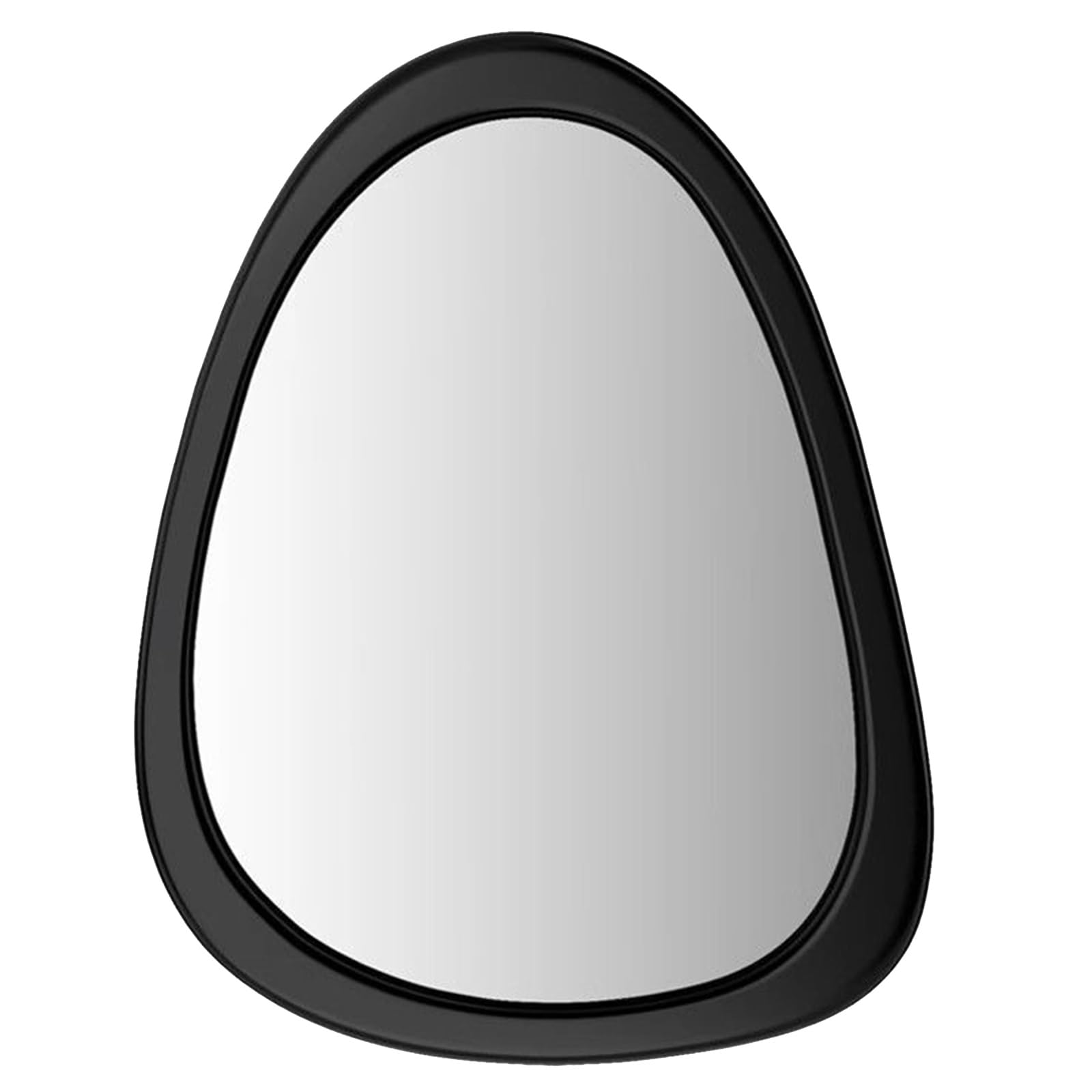 HZSCL Vintage Bathroom Wall Mirror, 50x70cm/60x80cm/70x100cm, Black/Walnut, Wooden Framed Irregular Vanity Mirror for Living Room/Bedroom/Entryway(Nero,60x80cm/23.6x31.5in)