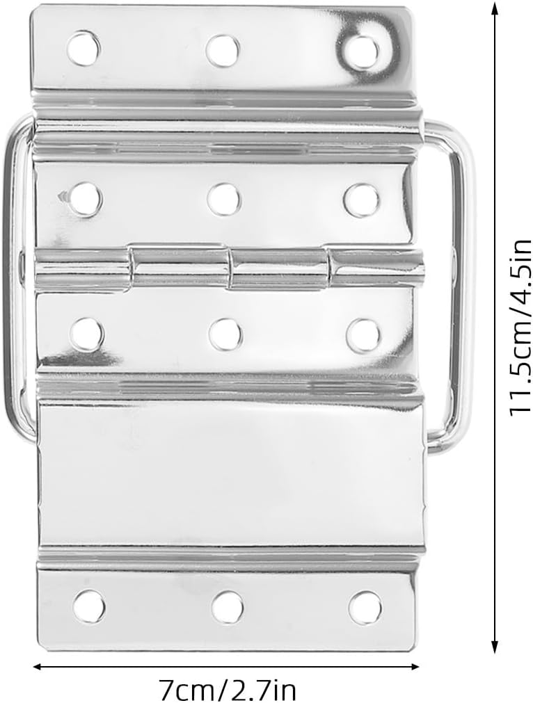 4pcs Folding Lift Off Hinges for Flight and Transport Cases, Silver Alloy